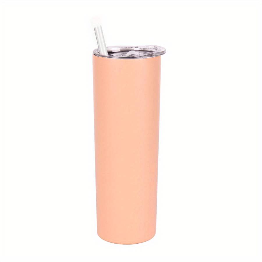 20oz Skinny Tumbler With Straw and Lid - Rose Gold