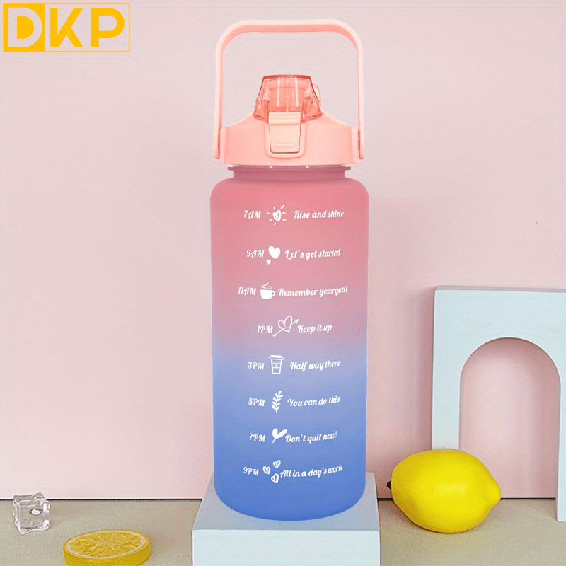 Toma 380ml Flat Water Bottle Thin Water Container Transparent Portable  Travel Bottle Thin Non-Leak Food Grade Quality for Water Juice Beverage  Yellow/Black 