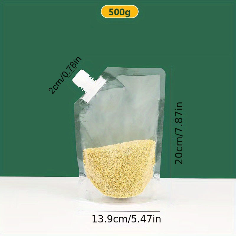 Tohuu Grain Storage Bags Sealed Containers For Cereal Washable Stand Up  Food Storage Pouches Resealable Packaging Bags Transparent Grain Storage  Suction Bags efficiently 