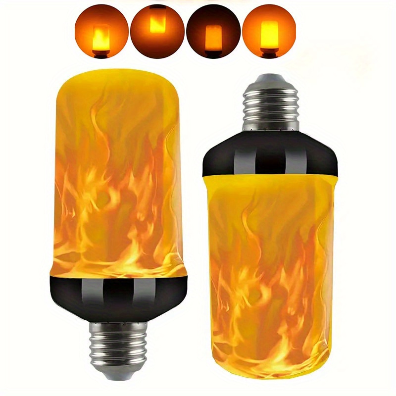 Led Flame Effect Fire Light Bulb Create A Dynamic Ktv Temu