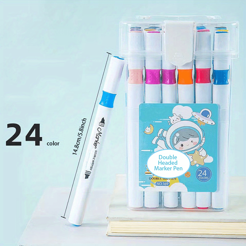 12 Colors, Mastering Double-headed Markers, Double-headed Thick And Thin  Markers, Hand Journals, Painting Note Markers, Student Drawing Markers