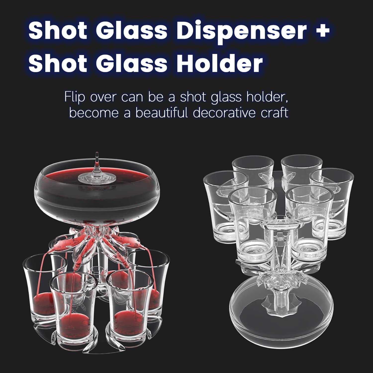 shot glass dispenser and small cup set acrylic beer cup holder wine glass for party festival birthday gifts christmas gifts oktoberfest cups details 4