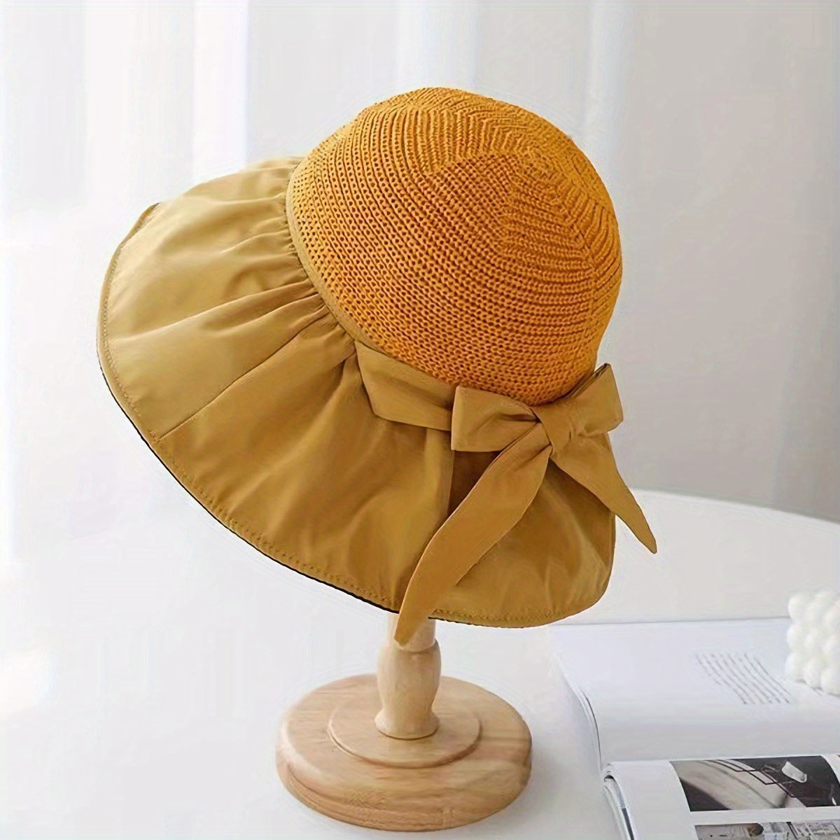 Stylish Summer Hat Women Large Brim Fashionable Bow Face - Temu Philippines