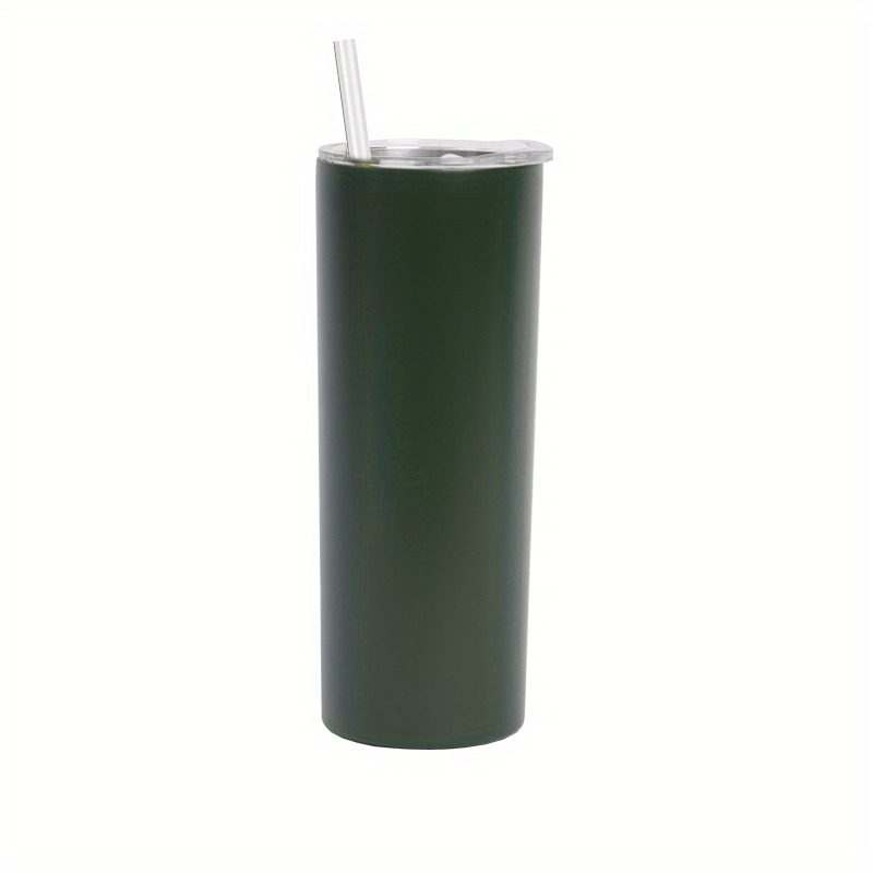 Skinny Tumbler, Stainless Steel Double Wall Water Bottle, Vacuum Insulated Slim  Cup With Lid Straw - Temu