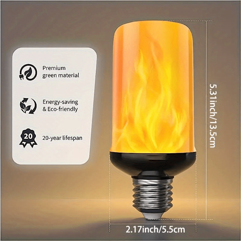 Led Flame Effect Fire Light Bulb Create A Dynamic Ktv Temu