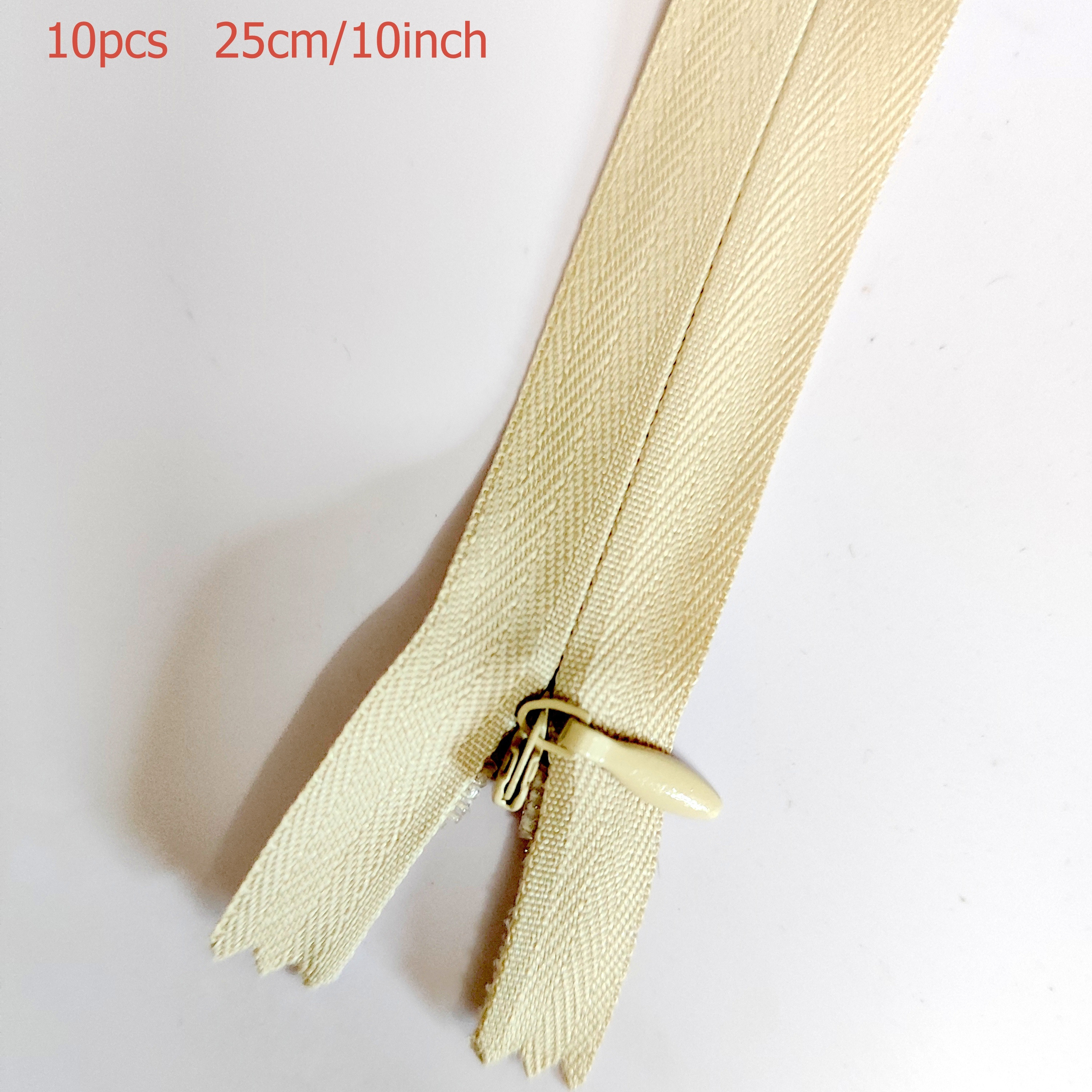 Cremallera Invisible de nailon para manualidades, accesorios de costura de  tela, 18cm, 25cm, 30cm, 40cm, 50cm, 60cm, 70cm, 3 #, 10 unids/lote por  paquete - AliExpress