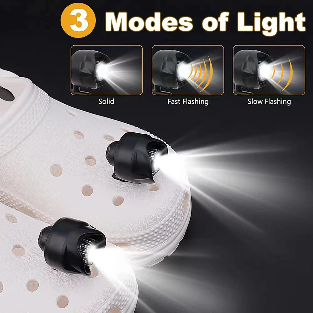 1/2 Stück Scheinwerfer Für Croc, LED-Lauflicht Im Freien,  Sportbeleuchtungszubehör, Lochschuhlicht, Walking Dog Wandern Camping  USB-Leuchtschuhlicht