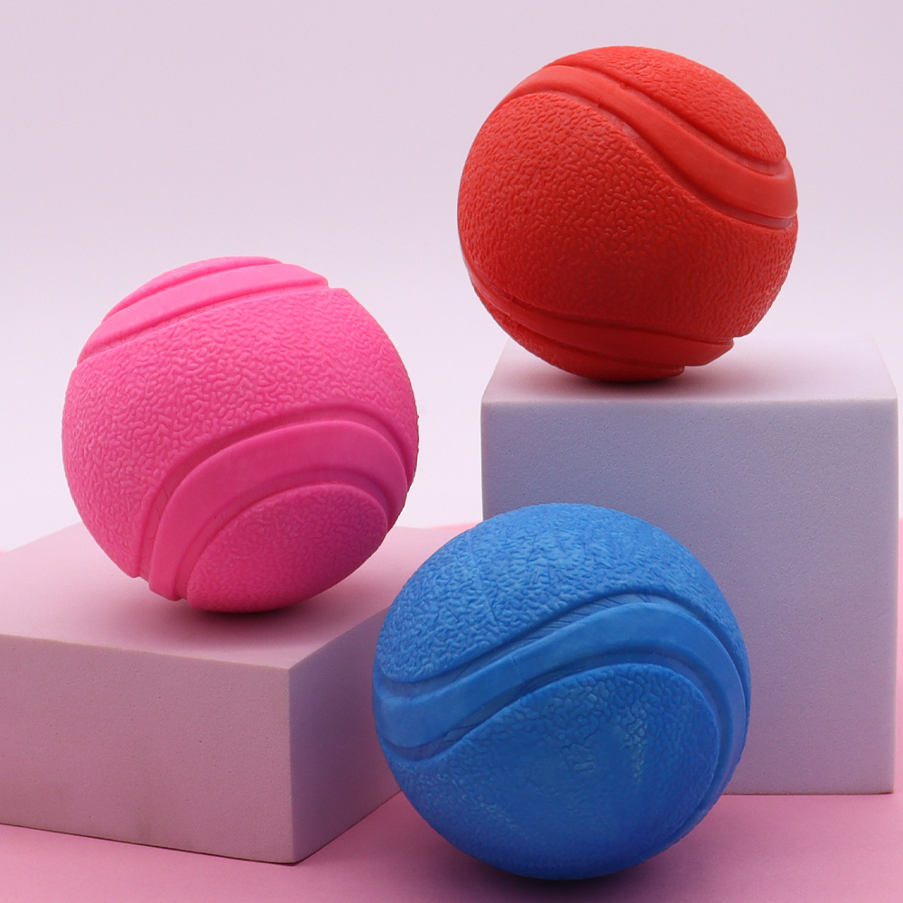 dog toy chew resistant solid ball rubber elastic ball for teeth grinding pet toys training dog supplies wholesale Product details 4