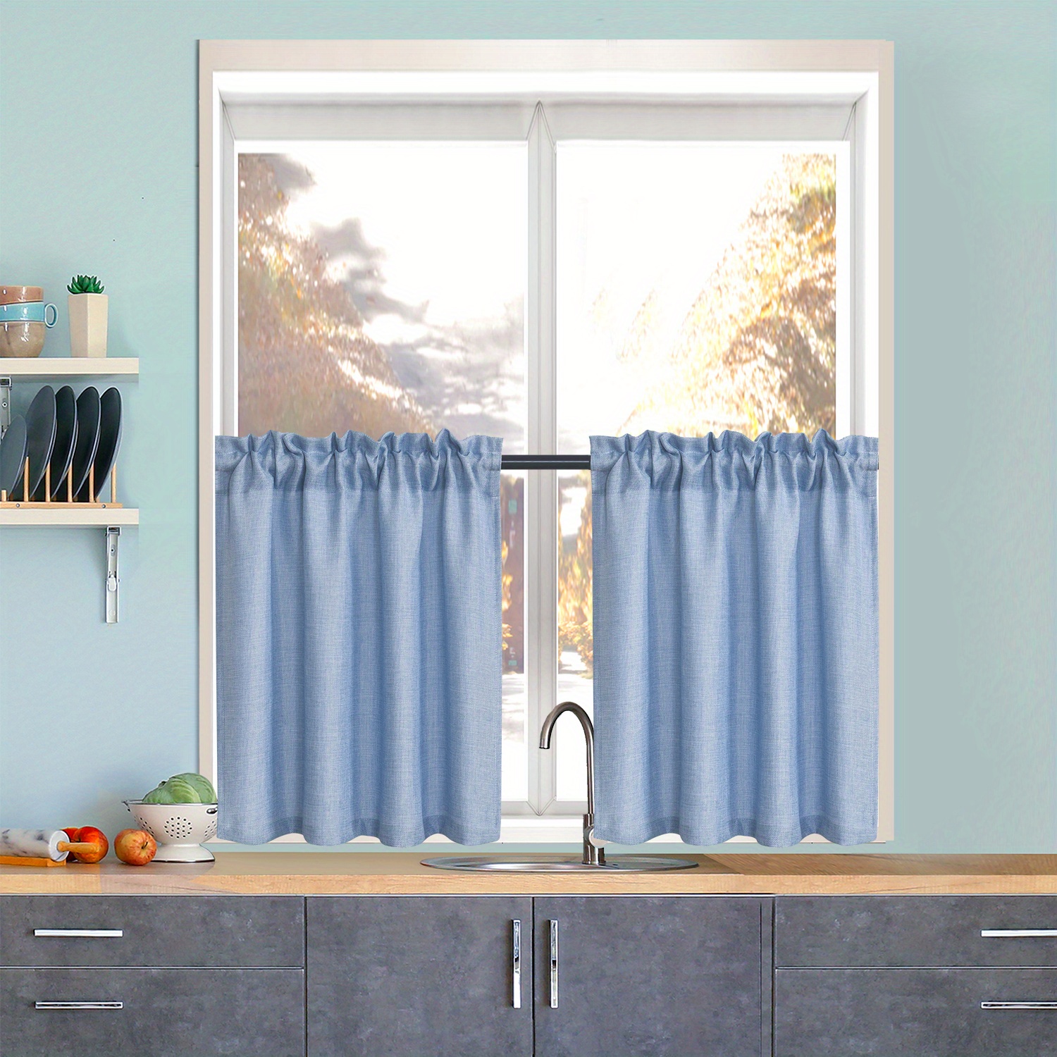 Curtains for windoe in the kitchen - Cortina para ventana en la cocina   Cortinas para cocina pequeña, Ideas de cortinas de cocina, Cortinas para  cocina