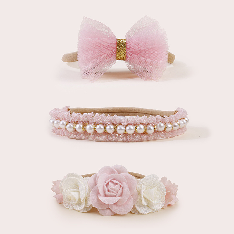Flower And Hair Bands 3pcs