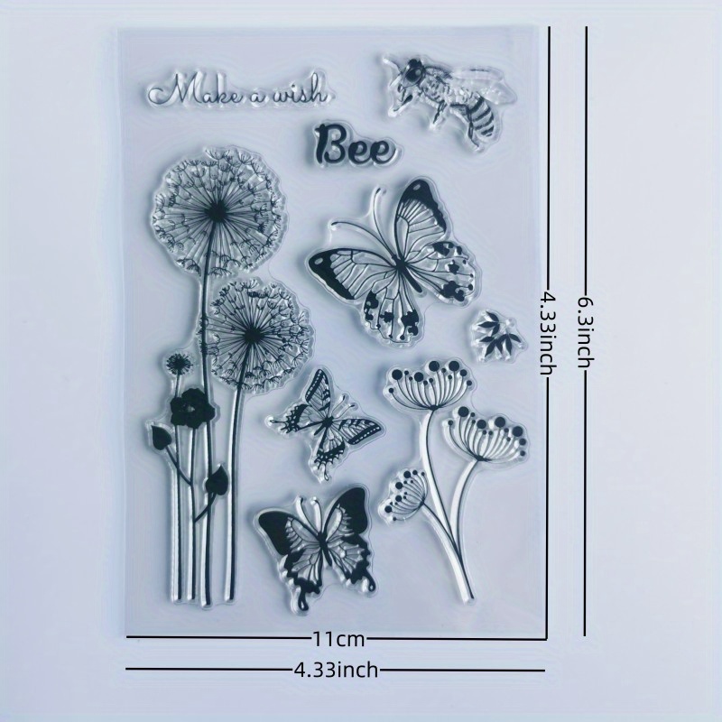 Dandelion Diary Transparent Seal, Reusable Stationery Cartoon Student Seal, Used For Card Making Decoration And Diy Album Crafts