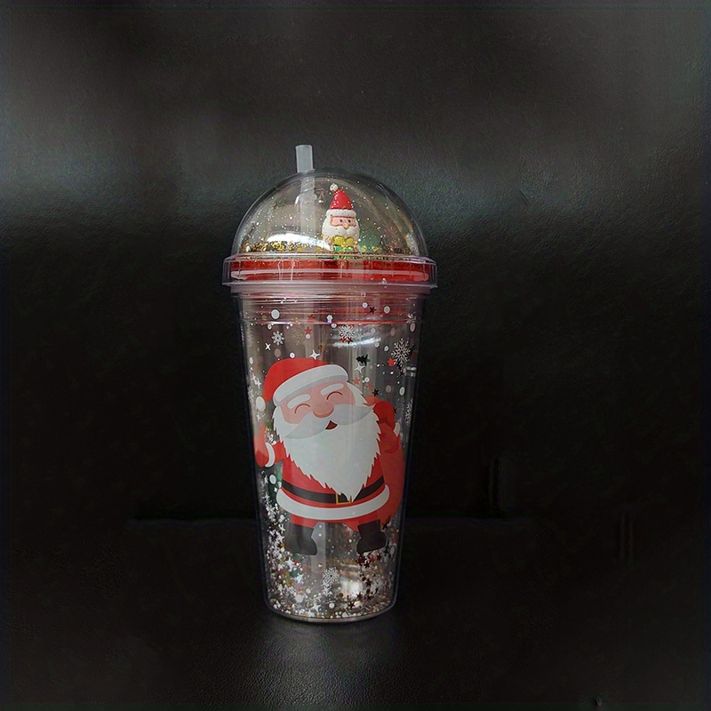 Christmas Welcome Cup Double layer Plastic Cup Water Cup - Temu