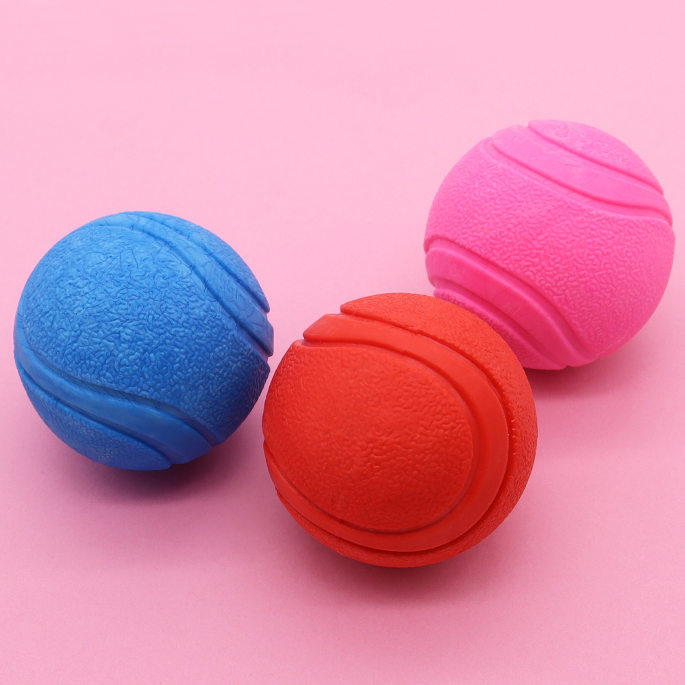 dog toy chew resistant solid ball rubber elastic ball for teeth grinding pet toys training dog supplies wholesale Product details 2