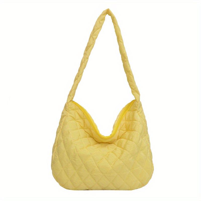 Zara - Quilted Shopper Bag - Yellow - Women