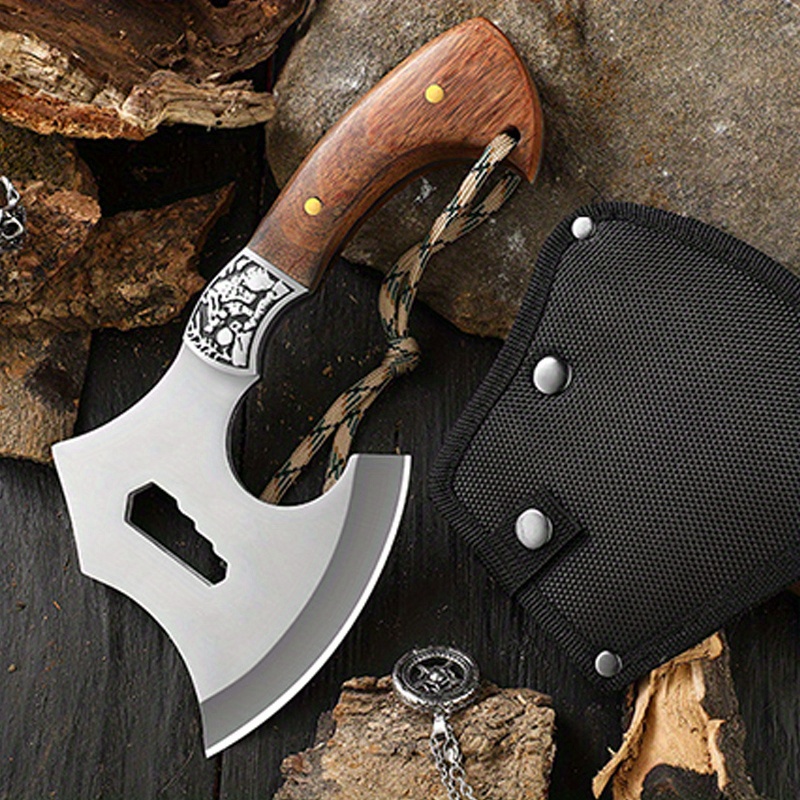 Premium Outdoor Mini Double Blade Axe - Edc Portable Small Kitchen Knife Axe  Keychain Gift - Temu