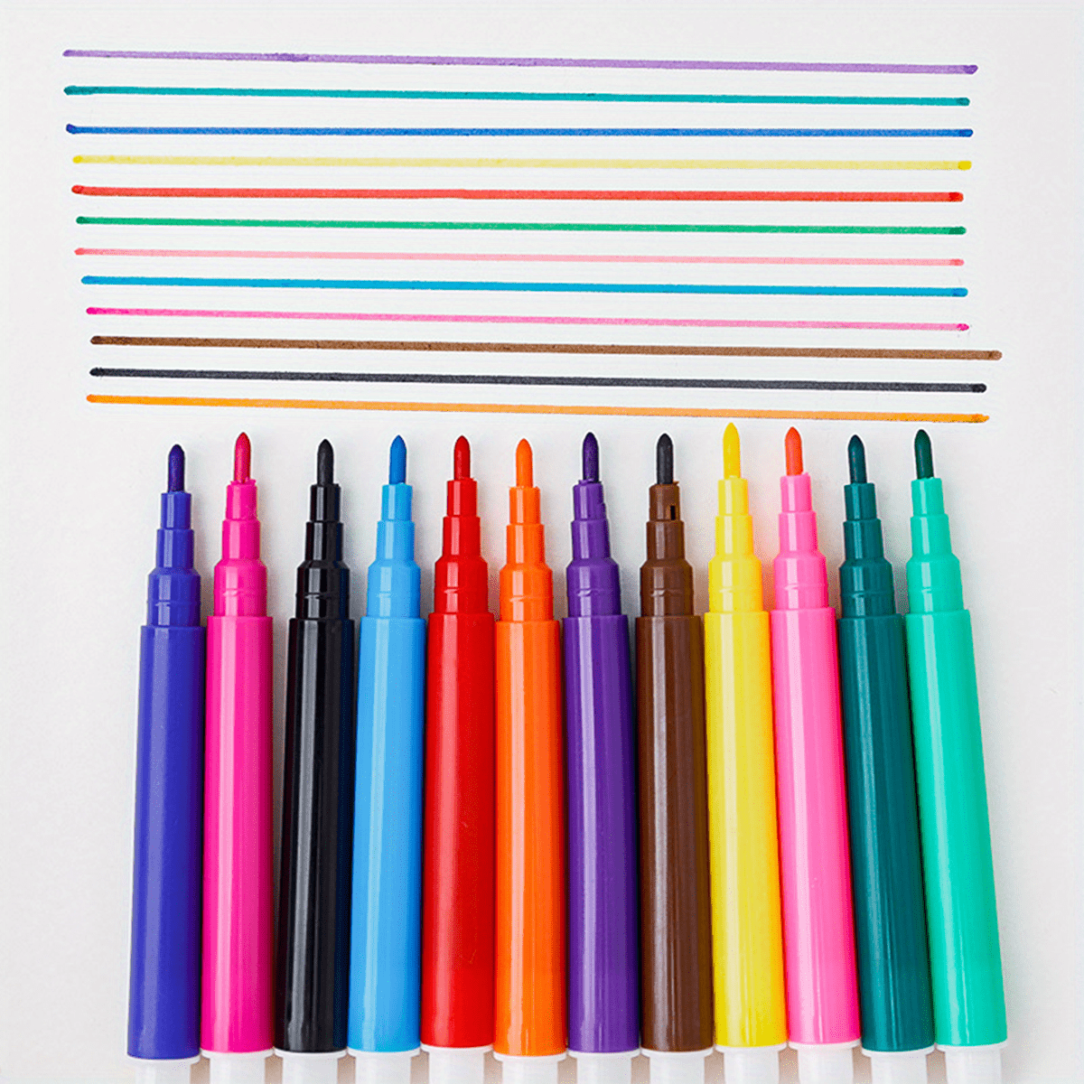 1 Pack Of 12 Colors Children's Colorful Watercolor Pen Painting Doodle Pen  Children's Stationery Painting Tools Learning Supplies