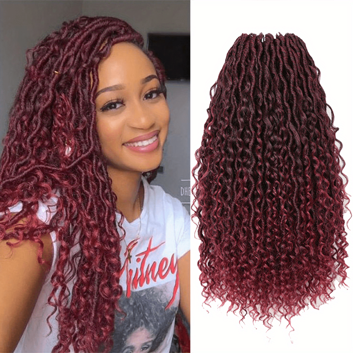 Goddess Locs Crochet Hair Wavy Curly Faux Locs Crochet - Temu Canada