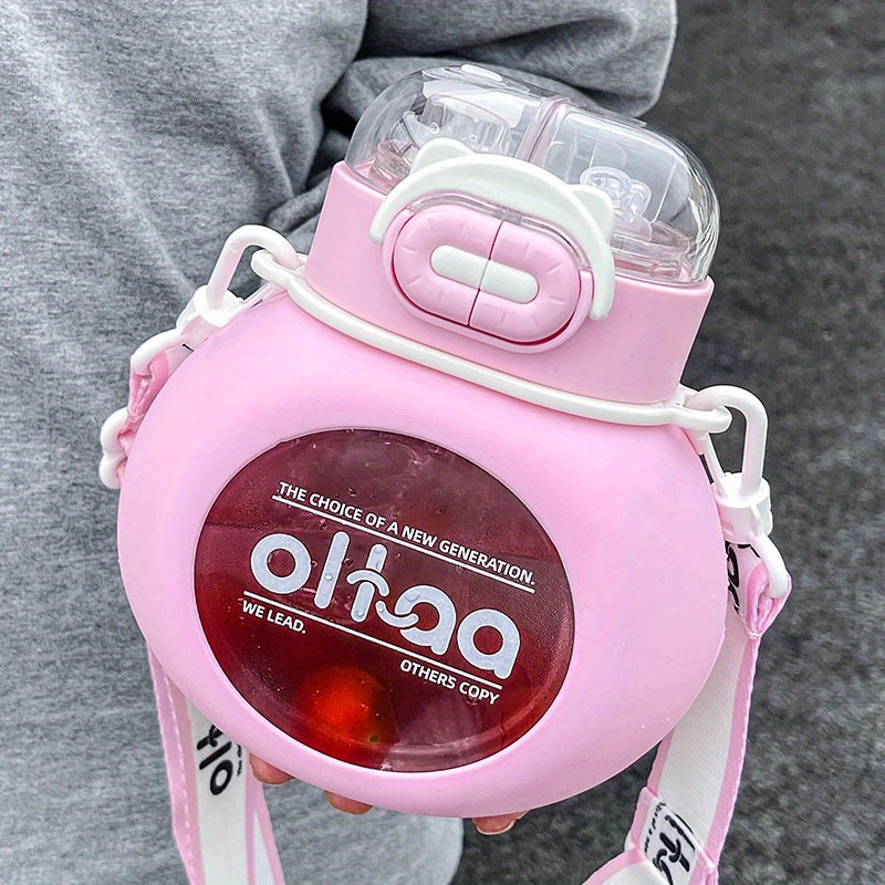 Hadanceo Water Cup Big Belly 700ml Bounce Cover Big Belly Bottle Drink  Water Practical for School