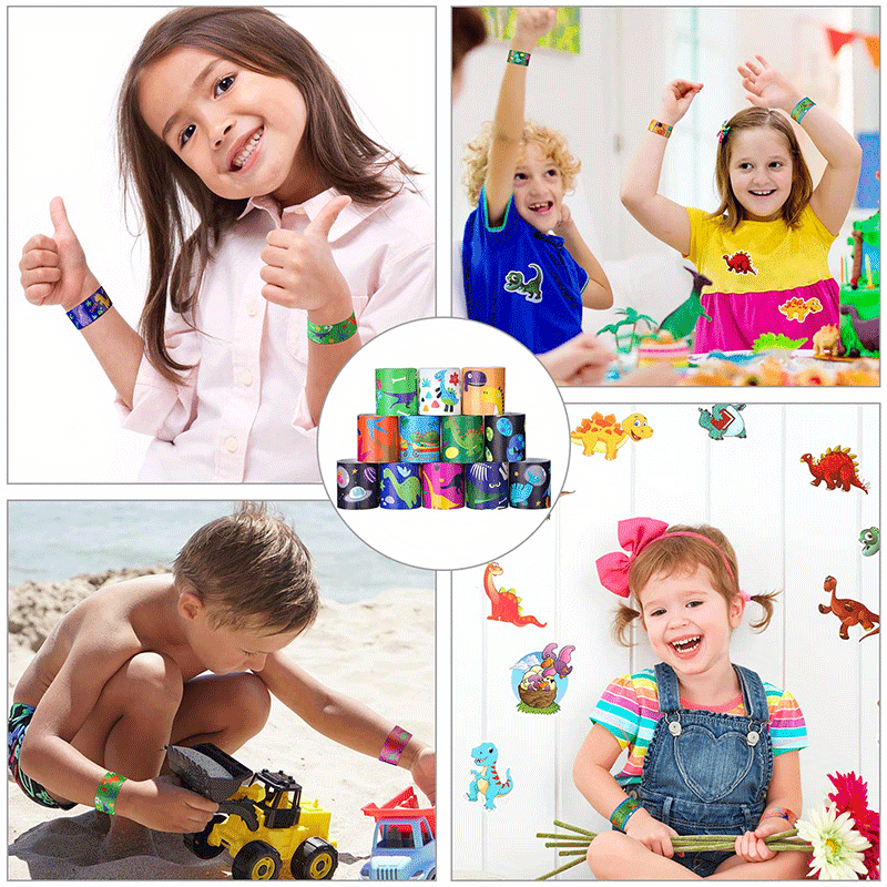 thumbnail image 2 of Halloween Bag Fillers LOKIPA 48 PCS Halloween Slap Bracelets Wristband For Kids Snap Bracelets For Halloween Party Favors Bag Fillers~p109892017 Halloween Sweets 2 of 12