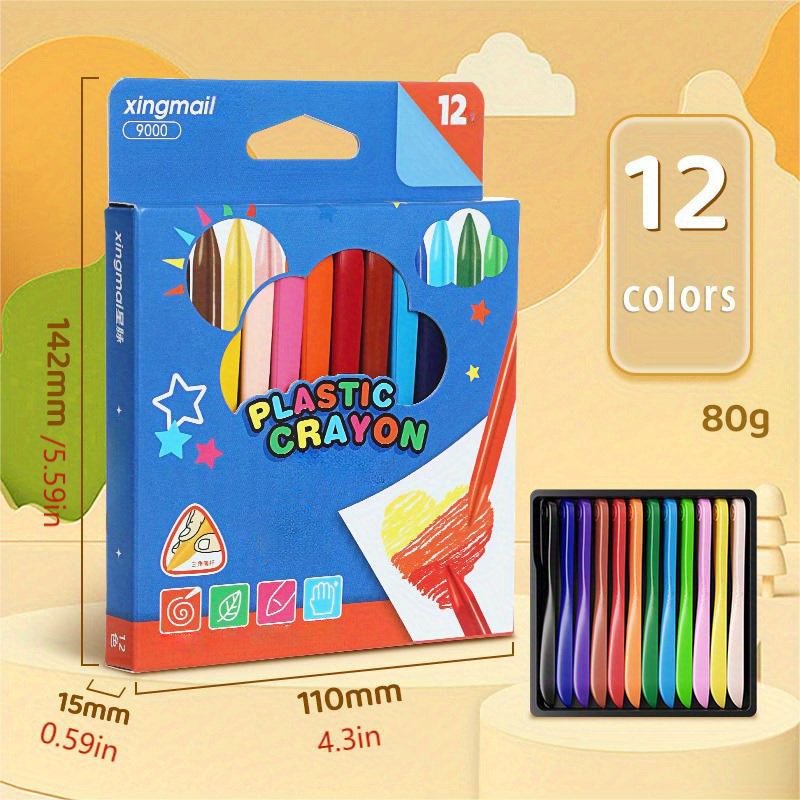 12/18 Colors Triangular Crayons Safe Non-toxic Triangular Colouring Pencil  For Students Kids Children Stationery Drawing Toys