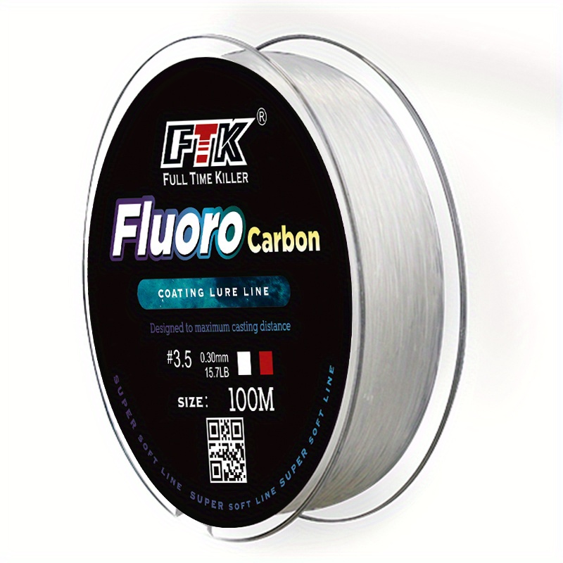 FTK Fishing Line Carbon Fiber Coating Fluorocarbon Line 300M/500M  0.14-0.5mm 4.13-34.32LB Wearable Accessories Japan - AliExpress