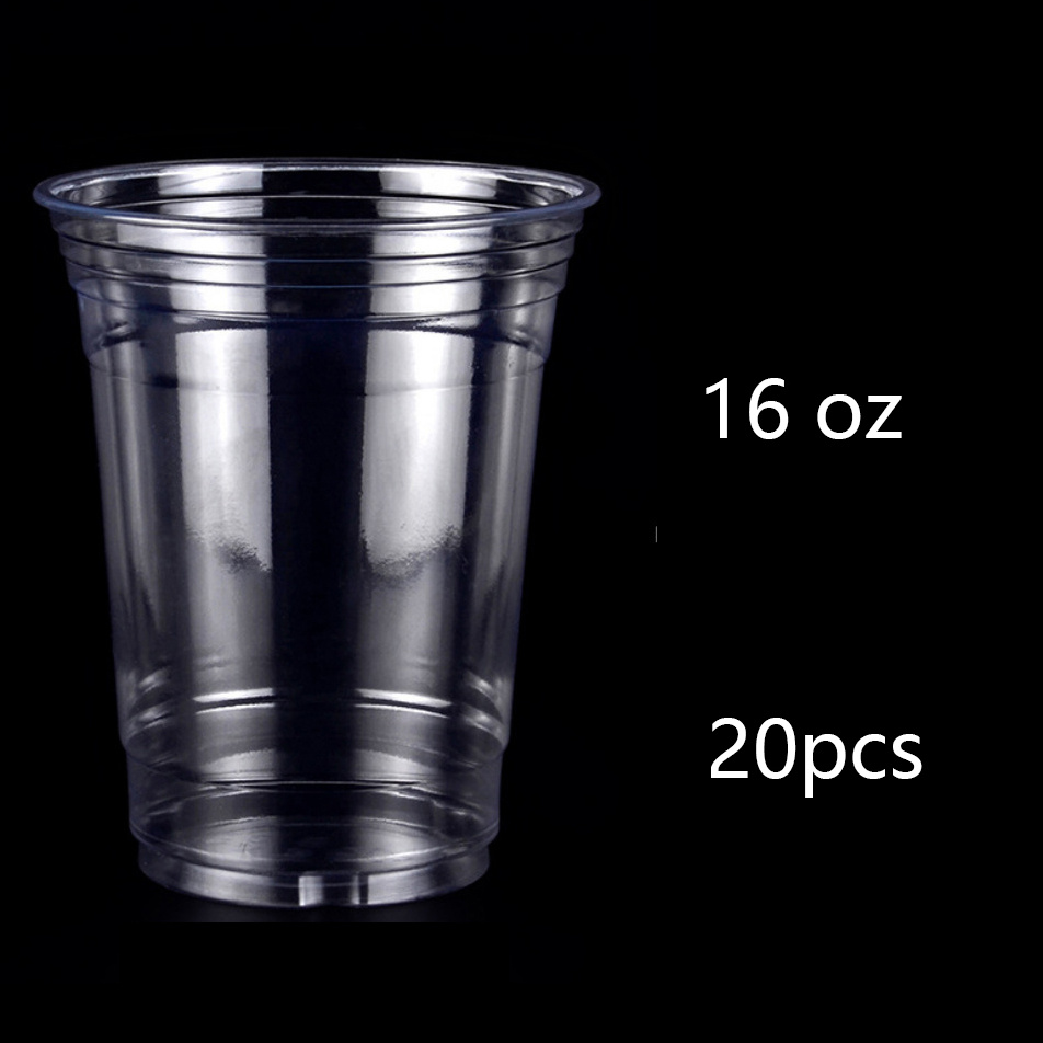 16 oz. Crystal Clear Plastic Disposable Tall Iced Tea Cups