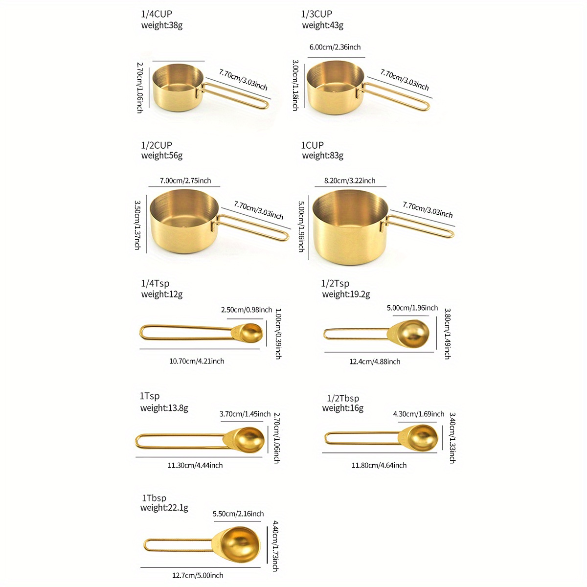 9pcs set measuring cups and measuring spoons set multifunctional stainless steel measuring spoon measuring cup graduated measuring spoon set baking tool for cooking and baking apartment essentials back to school supplies kitchen accessories details 6