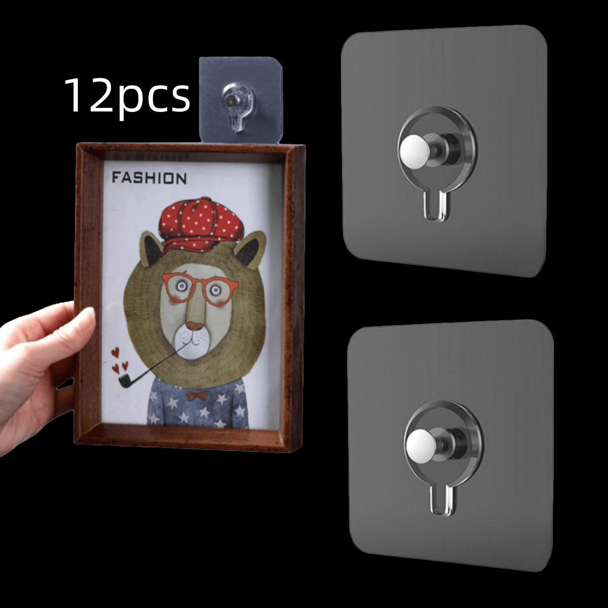 10/20pcs Adhesive Wall Hook, Wall Hanging Screw Hook, Nail Free Photo  Picture Painting Hanger, Traceless Sticky Hook