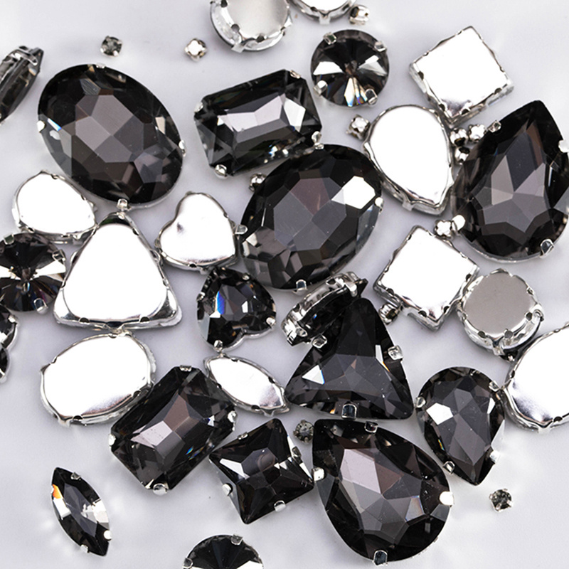 Bag Glitter Mixed Shape Glass Rhinestones For Clothes - Temu