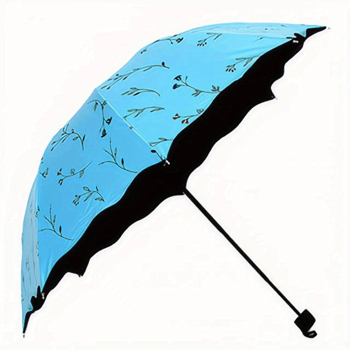  Paraguas personalizado, protección UV, paraguas para mujer,  paraguas de plástico negro, paraguas plegable de doble uso (tamaño: manual,  color: A) : Todo lo demás