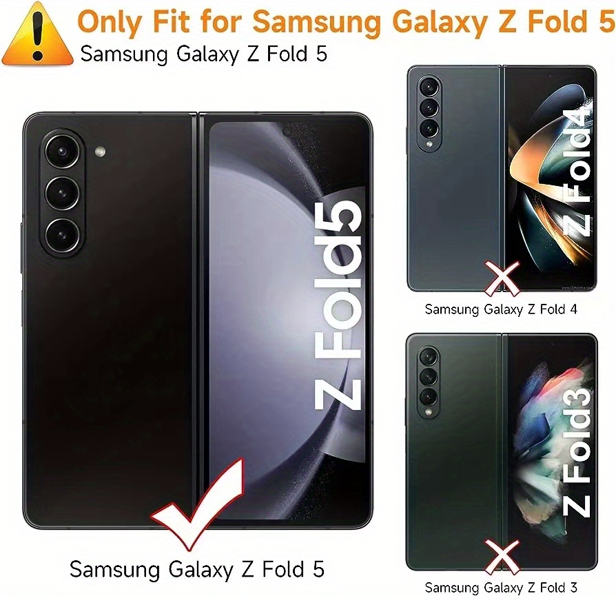 1 Funda Teléfono /galaxy Z Fold 5 Funda Transparente - Temu