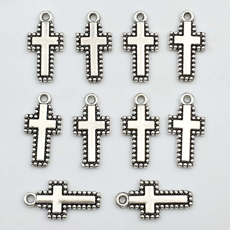 Random 9 Styles Zinc Alloy Antique Silver Pendant Fashion Cross Charms For  Diy Handmade Bracelet Necklace Jewelry Making Accessories - Temu Mexico