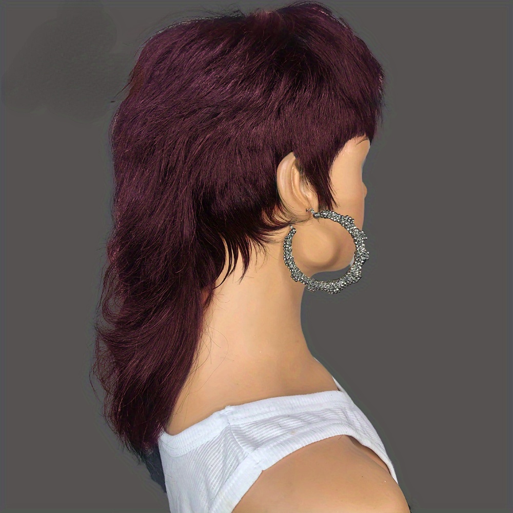 Mullet Wig Dovetail Straight Brazilian Remy Human Hair Wigs Temu