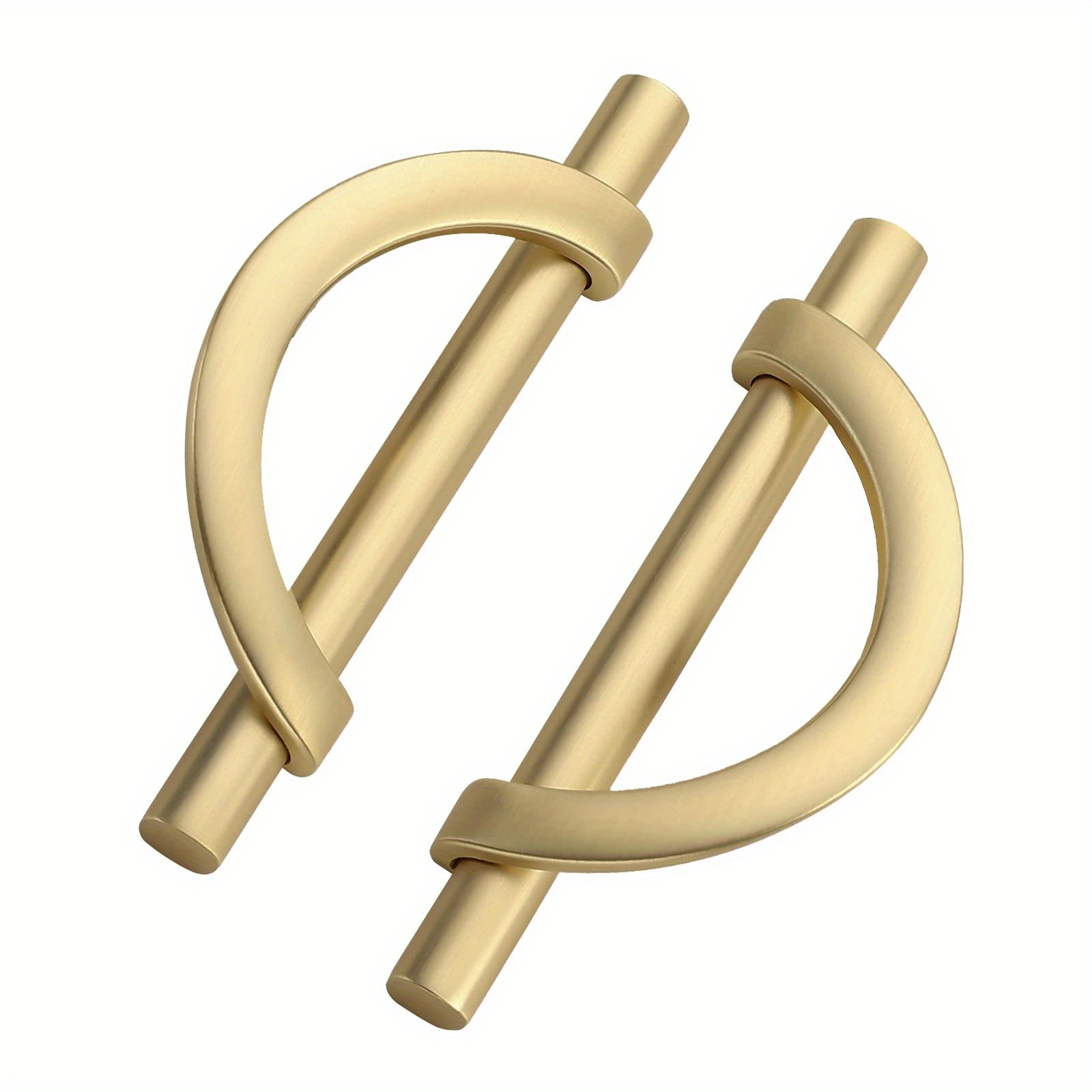 Brushed Satin Nickel Kitchen Handles Half Moon Temu