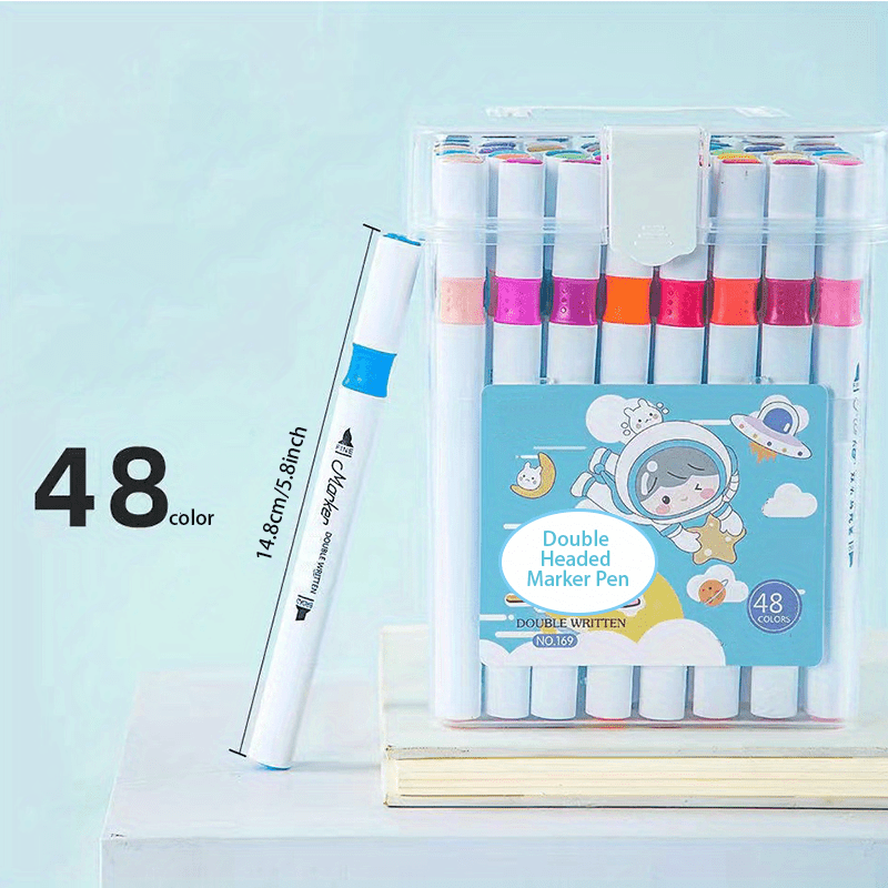 Painting Marker Pen12/24/36/48colors Double Head Marker Pen Marker Pen  Student Color Pen Student