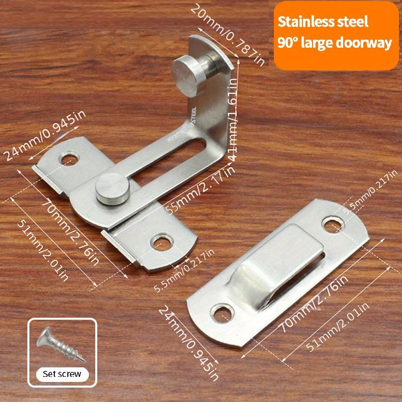 Flip Door Sliding Latch 90 Degree Stainless Steel Latch Temu