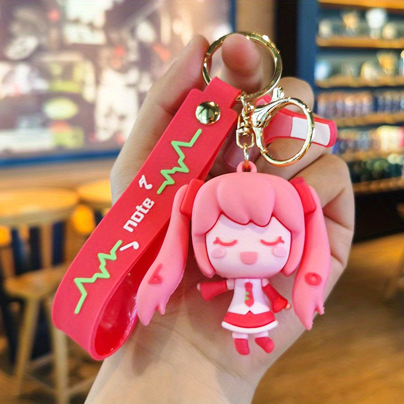 Car Key Chain Silicone Doll Anime Pendant Cartoon Key Ring Lettering  Decoration Best Sellers For Car Accessories - Temu