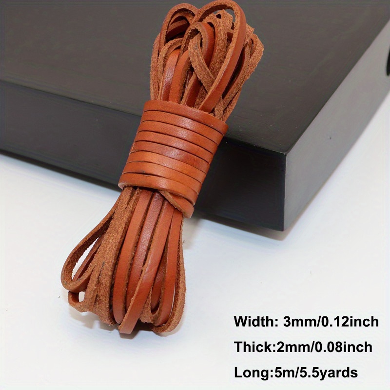 Round Leather lacing cord leather strip leather rope