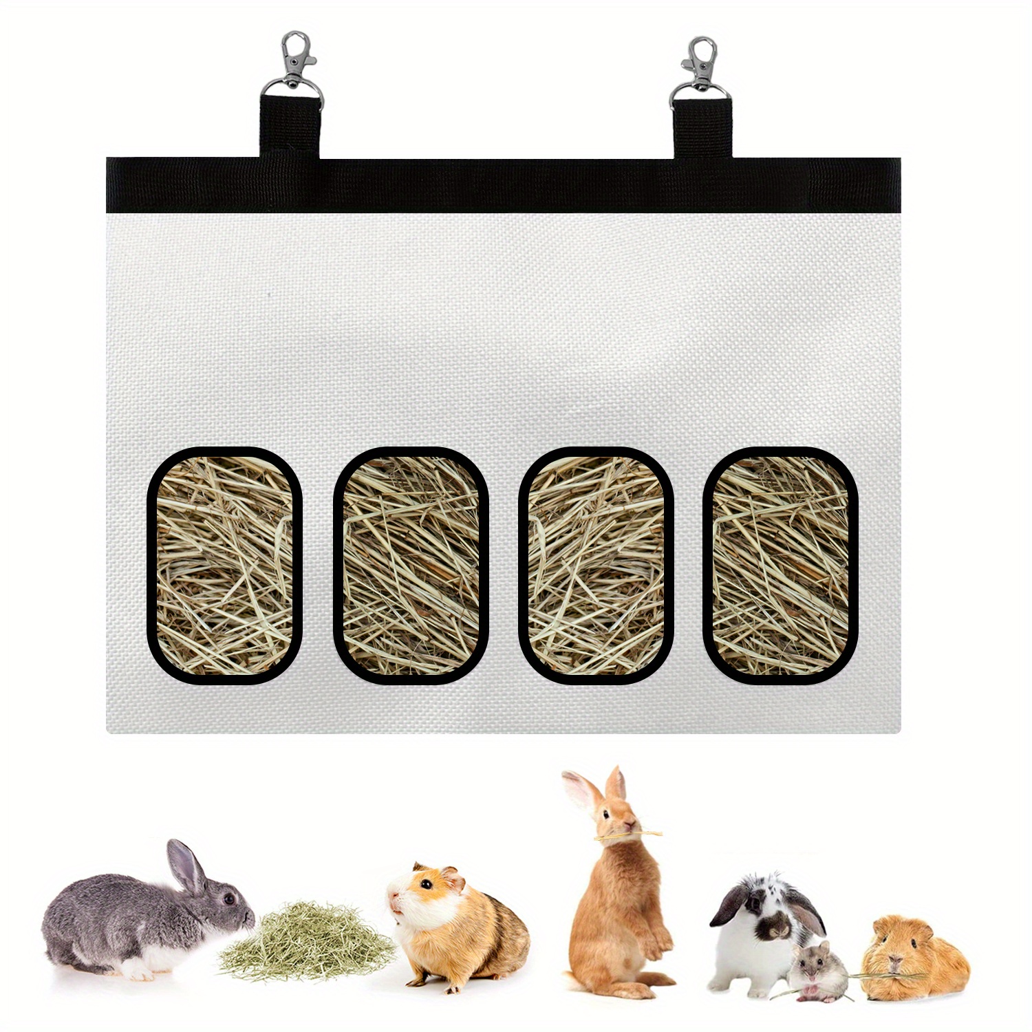 GZGZADMC Sac de Foin Suspendu Feeder Bag Feed Device Device Supply Lapin  Cochon d'Inde Petit Animal Jouet pour Animaux Long Porter Sac de Haute