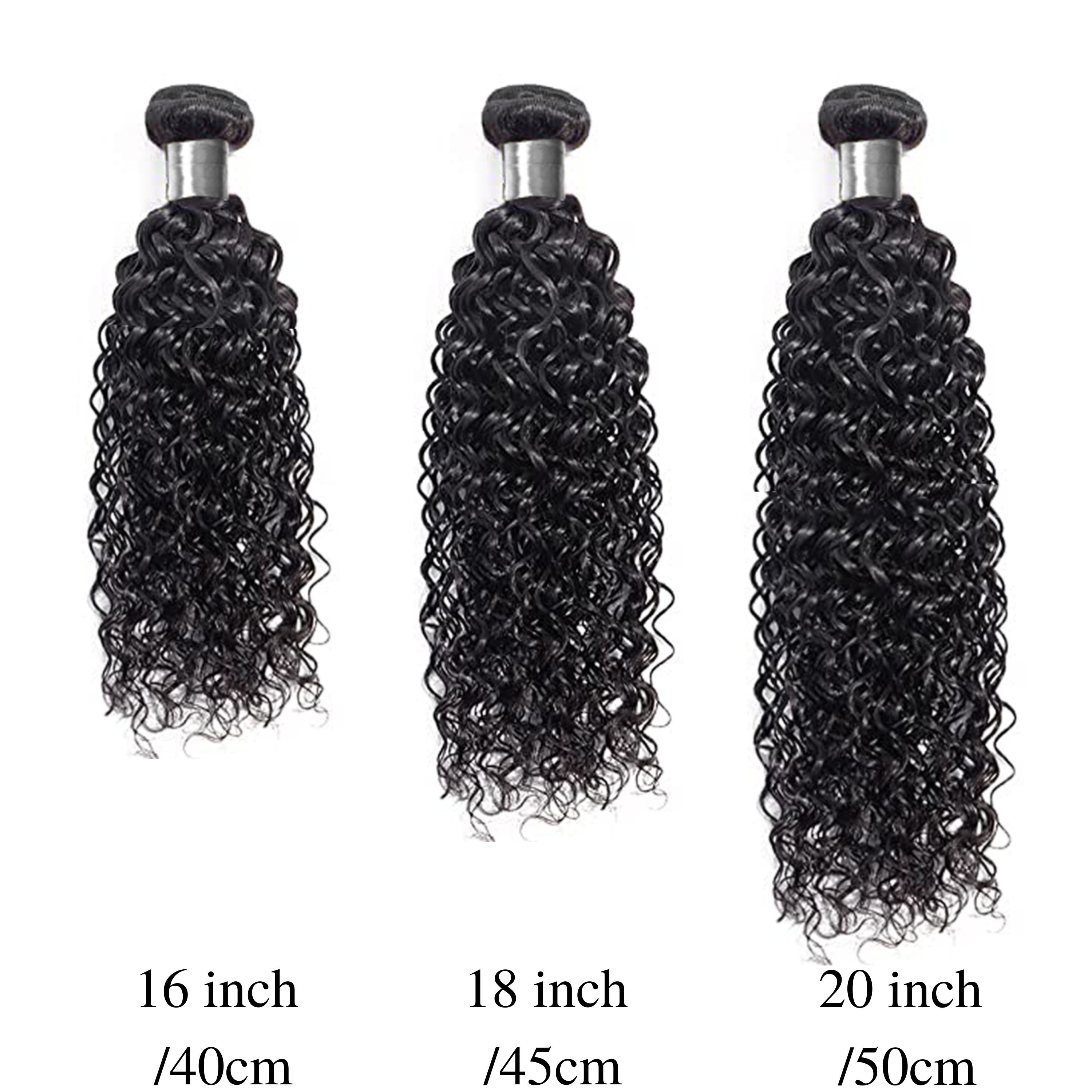10A Brazilian Curly Hair Weave 3 Bundles Kinky Curly Human Hair 100%  Unprocessed Hair Weft Extensions Natural Black Color(18 20 22inch)