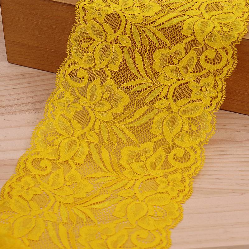 Cyrank Nastro Di Pizzo Elastico 10 Yard – Ricamo Floreale In Nylon, Per Cucito Fai-da-te, Decorazioni Sposa E Artigianato