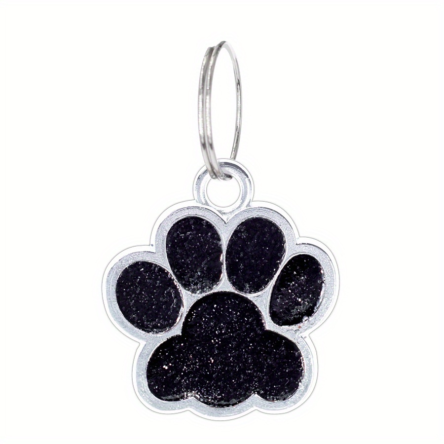 Random 1pc/4pcs/10pcs Stylish Paw Print Pendant For Small Dogs - Alloy Footprint Dog Tag For Pet Additions And Necklaces