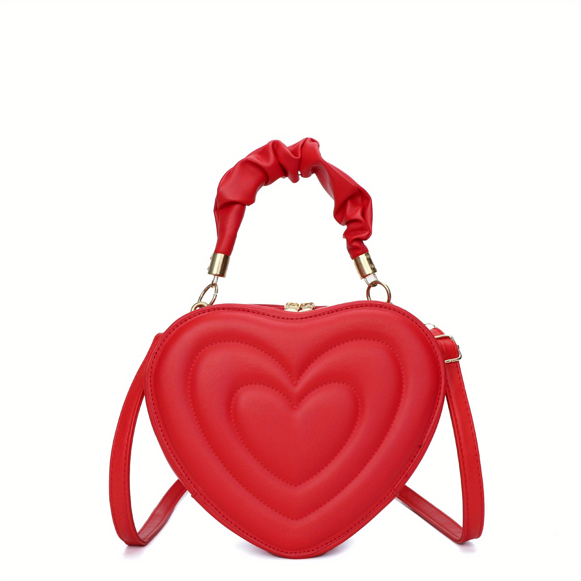 Lovely Red Heart Cross Body Bag
