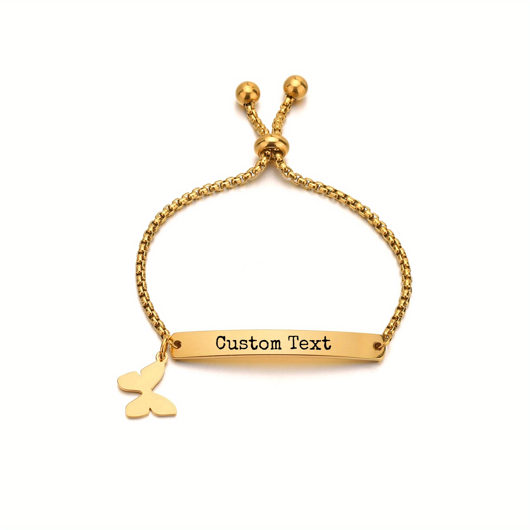 Baby gold bracelet hot sale with name