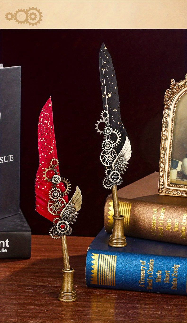 1 Set Gift Box Quill Pen Calligraphy Pen And Ink Pen Set Antique