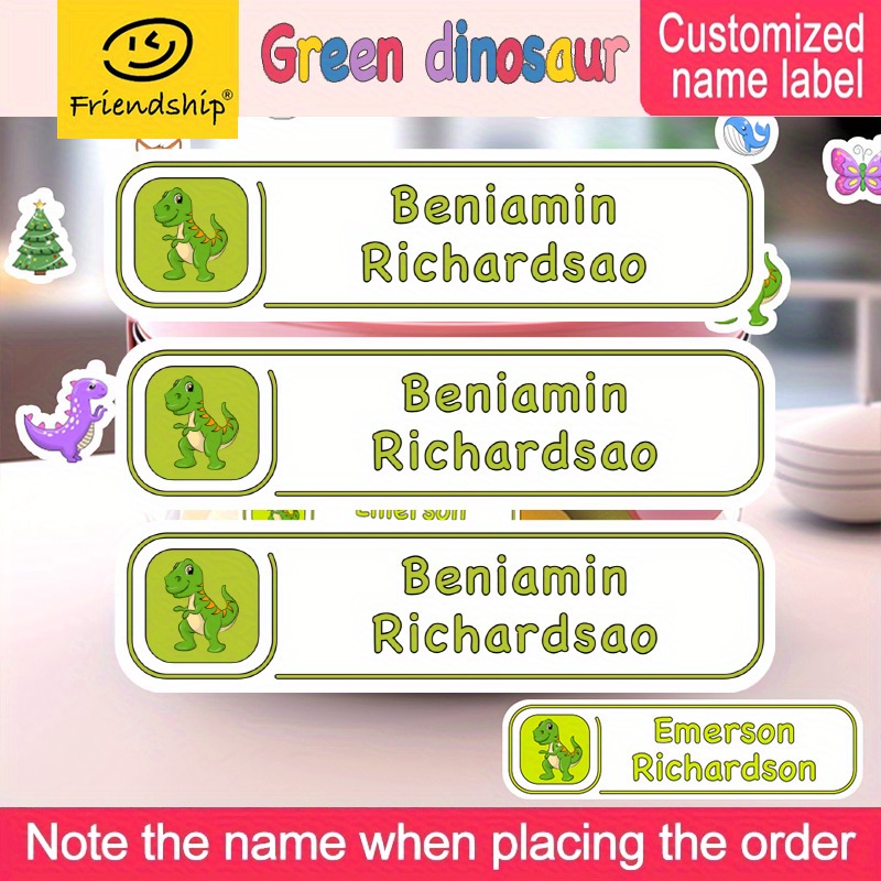 All purpose Personalized Name Labels For Kids Dinosaur - Temu