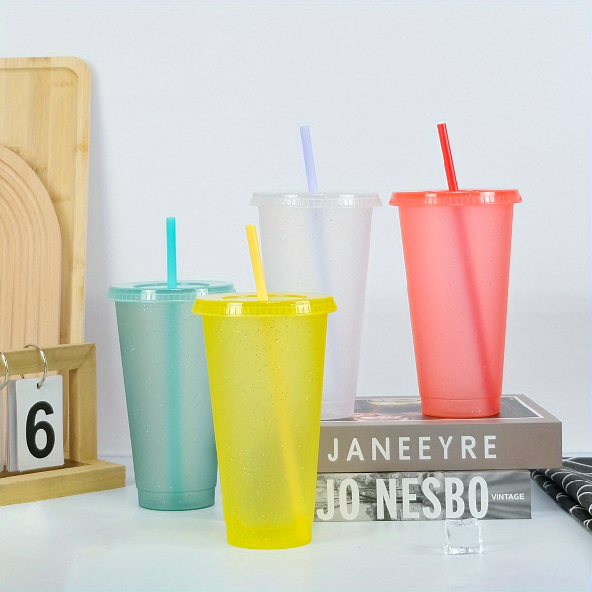 Smoothie Cup With Straw - Temu