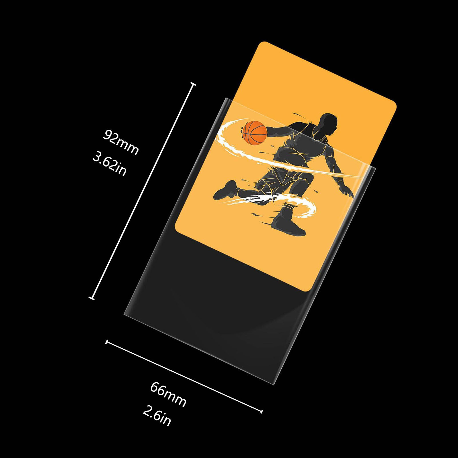 200 Transparent Penny Sleeves Measuring 66X92Mm, Ideal for Protecting Baseball Cards, Game Cards, And Trading Cards, Made of Soft Plastic