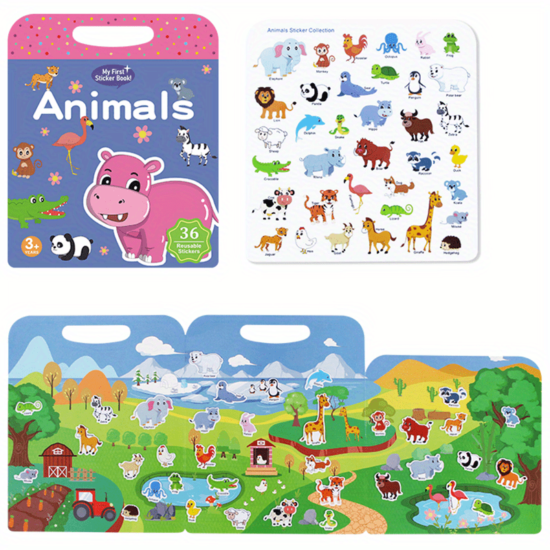 Reusable Sticker Book Washable Stickers For - Temu