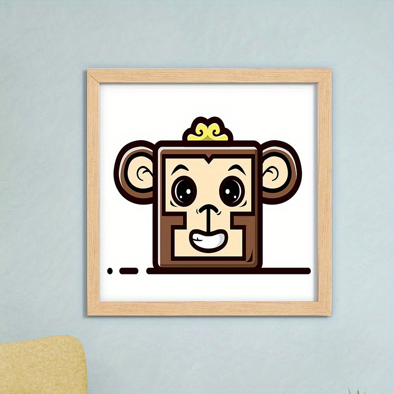 5D DIY Diamond Painting, Glow Little Monkey Full Diamond Painting With  Diamond Art, By Number Kits Embroidery Rhinestone For Wall Decor